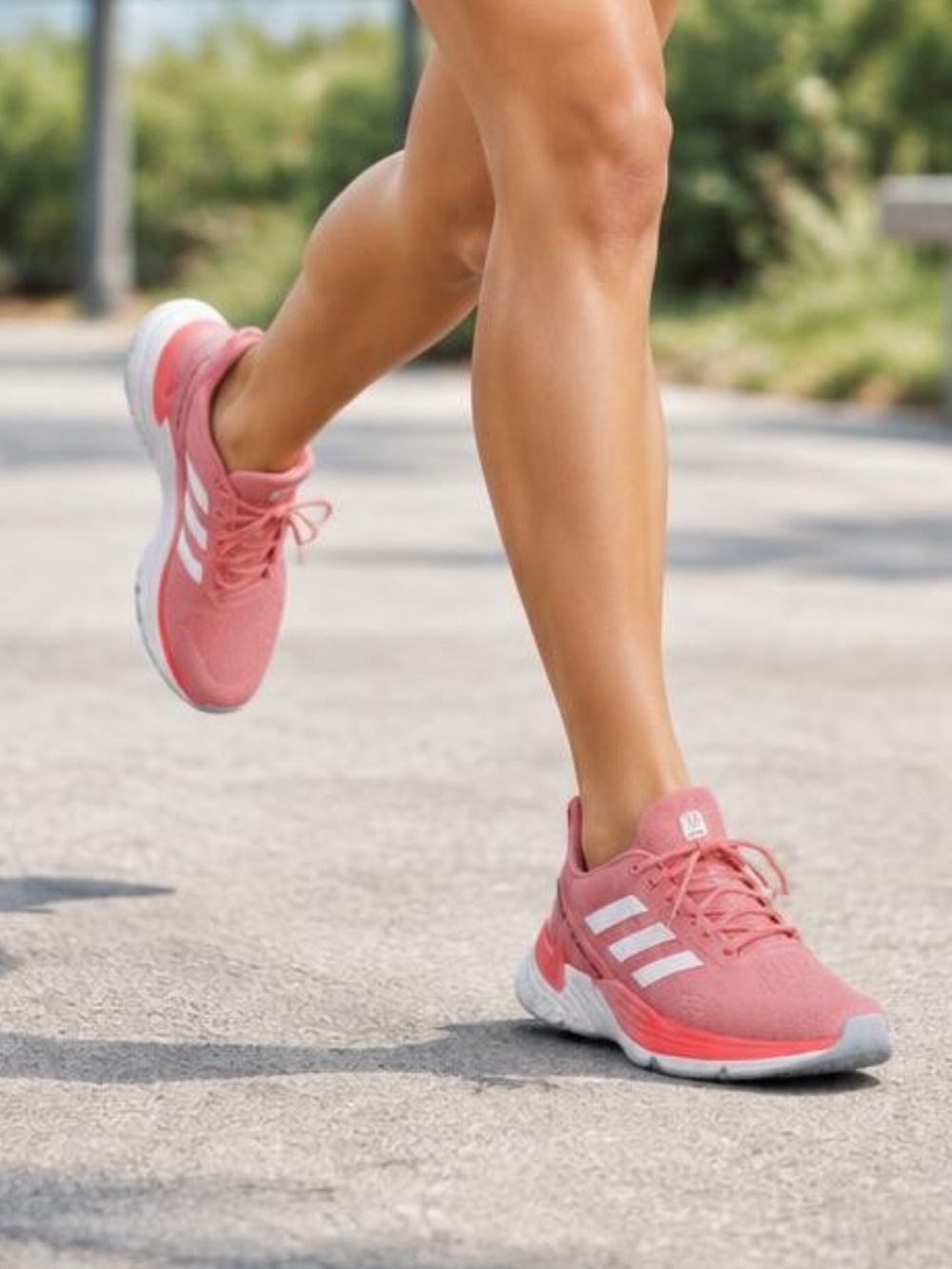Adidas Response Super Boost Pink Mesh 3 Stripe Lace Up Athletic Sneaker Sz 8.5
